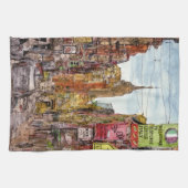 宛先 |リトルイタリアのニューヨーク・シティビュー キッチンタオル (横)