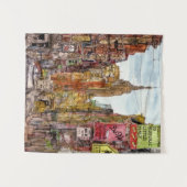 宛先 |リトルイタリアのニューヨーク・シティビュー タペストリー (正面(横))