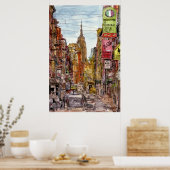 宛先 |リトルイタリアのニューヨーク・シティビュー ポスター (キッチン)