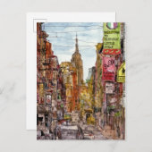 宛先 |リトルイタリアのニューヨーク・シティビュー ポストカード (正面/裏面)