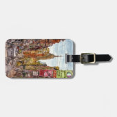 宛先 |リトルイタリアのニューヨーク・シティビュー ラゲッジタグ (正面横)