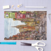 宛先 |リトルイタリアのニューヨーク・シティビュー 薄葉紙 (クラフト)