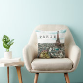 宛先 |ヴィンテージエッフェルタワーinパリビュー クッション (椅子)