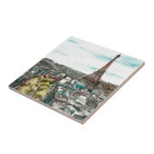 宛先 |ヴィンテージエッフェルタワーinパリビュー タイル (側面)