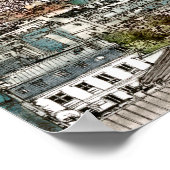 宛先 |ヴィンテージエッフェルタワーinパリビュー ポスター (角)