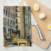 宛先 |ヴィンテージフィフスアベニュー時計 キッチンタオル (四つ折り)