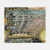 宛先 |ヴィンテージフィフスアベニュー時計 フリースブランケット (正面(横))