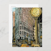 宛先 |ヴィンテージフィフスアベニュー時計 ポストカード (正面/裏面)