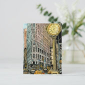 宛先 |ヴィンテージフィフスアベニュー時計 ポストカード (スタンド正面)