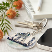 宛先 |ヴェネツィアのウォーターフロント写真 キーホルダー (正面右)