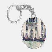 宛先 |ヴェネツィアのウォーターフロント写真 キーホルダー (正面左)
