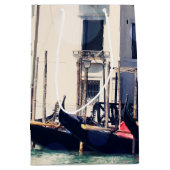 宛先 |ヴェネツィアのウォーターフロント写真 ミディアムペーパーバッグ (正面)