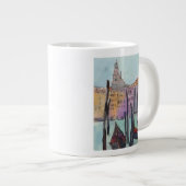 宛先 |ヴェネツィアスケッチの2つのゴンドラ ジャンボコーヒーマグカップ (正面右)