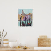 宛先 |ヴェネツィアスケッチの2つのゴンドラ ポスター (キッチン)