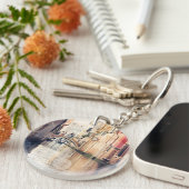 宛先 |ヴェネツィア・ゴンドラ写真 キーホルダー (正面右)