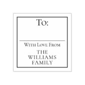 宛先/家族の名前からクリスマスホリデーギフトラベル ラバースタンプ (インプリント)