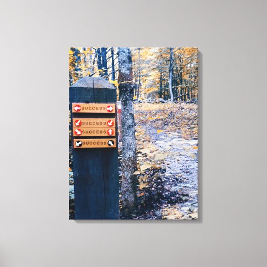 宛先「成功」 キャンバスプリント (正面)