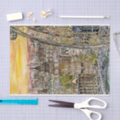 宛先 |水の色ビッグベン&ロンドンアイ 薄葉紙 (クラフト)