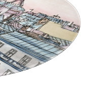 宛先 |水彩エッフェルタワー&パリ カッティングボード (角)