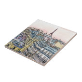 宛先 |水彩エッフェルタワー&パリ タイル (側面)