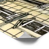 宛先 |水彩エッフェルタワー&パリ ポスター (角)