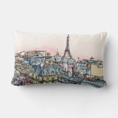 宛先 |水彩エッフェルタワー&パリ ランバークッション (裏面)