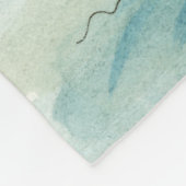 宛先 |水彩ビーチと建物 フリースブランケット (角)