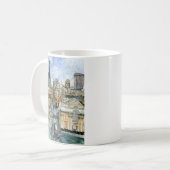 宛先 |水彩ヴィンテージロンドン通り コーヒーマグカップ (正面左)