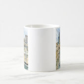 宛先 |水彩ヴィンテージロンドン通り コーヒーマグカップ (中央)