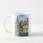 宛先 |水彩ヴィンテージロンドン通り コーヒーマグカップ (左)