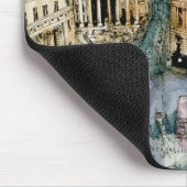 宛先 |水彩ヴィンテージロンドン通り マウスパッド (コーナー)