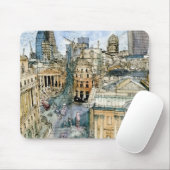宛先 |水彩ヴィンテージロンドン通り マウスパッド (マウス)