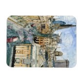 宛先 |水彩ヴィンテージロンドン通り マグネット (横)