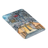 宛先 |水彩ヴィンテージ地下鉄入口 マグネット (右側)