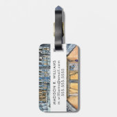 宛先 |水彩ヴィンテージ地下鉄入口 ラゲッジタグ (裏面縦)