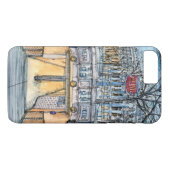 宛先 |水彩ヴィンテージ地下鉄入口 Case-Mate iPhoneケース (裏面(横))