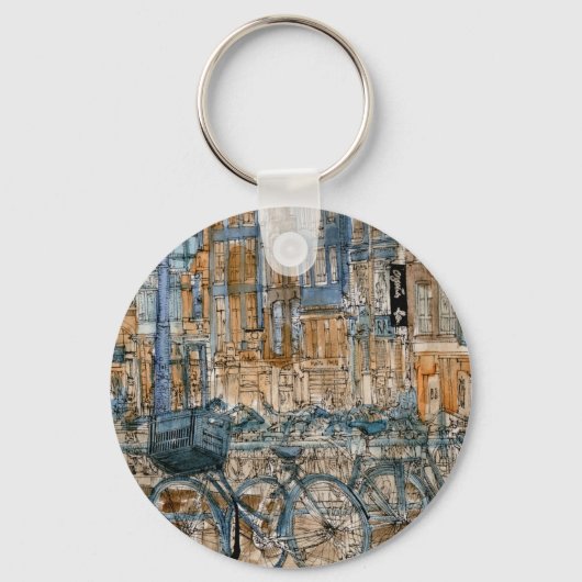 宛先 | Water color New York City View キーホルダー (正面)