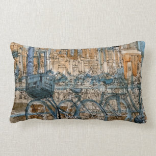 宛先 Water color New York City View ランバークッション