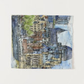 宛先 | Water color River Thames Waterfront タペストリー (正面(横))