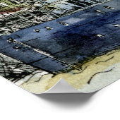 宛先 | Water color River Thames Waterfront ポスター (角)