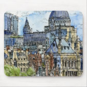 宛先 | Water color River Thames Waterfront マウスパッド (正面)