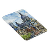 宛先 | Water color River Thames Waterfront マグネット (右側)