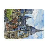 宛先 | Water color River Thames Waterfront マグネット (横)