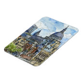 宛先 | Water color River Thames Waterfront マグネット (左側)