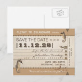 宛先seahorsesポストカードの日付を保存 案内ポストカード (正面/裏面)