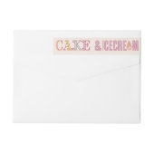 宛名ラベルのまわりのアイスクリームの社会的な覆い ラップアラウンドラベル (裏面)