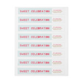 宛名ラベルのまわりのドーナツお祝いの覆い ラップアラウンドラベル (シート)