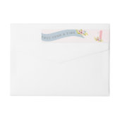 宛名ラベルのまわりのプリンセスのパーティーの覆い ラップアラウンドラベル (裏面)