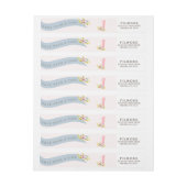 宛名ラベルのまわりのプリンセスのパーティーの覆い ラップアラウンドラベル (シート)