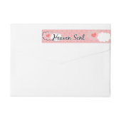 宛名ラベルのまわりの天国によって送られる覆い ラップアラウンドラベル (裏面)